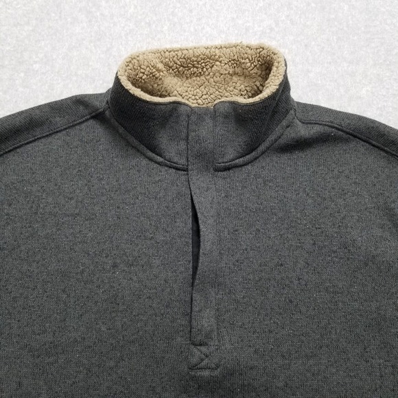 Weatherproof Sweater Mens XL Gray Long Sleeve Zip Mock Neck Pullover Sweatshirt - Picture 4 of 10